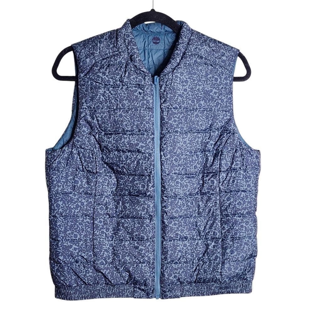 Timberland boys vest blue reversible zip up L